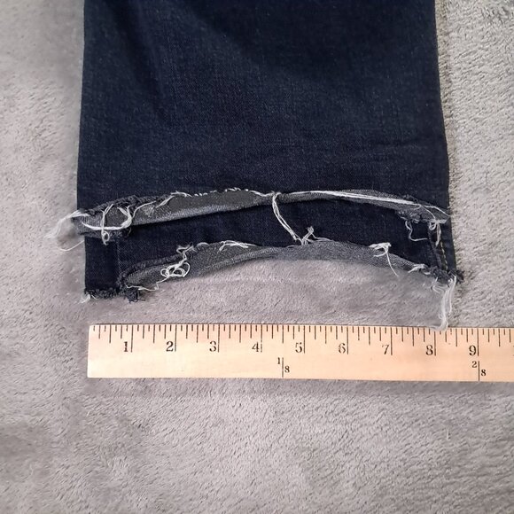 Wrangler Aura Jean Women 35x30, Tag 14 Tall Raw Hem Slimming Stretch Bootcut - Picture 10 of 14